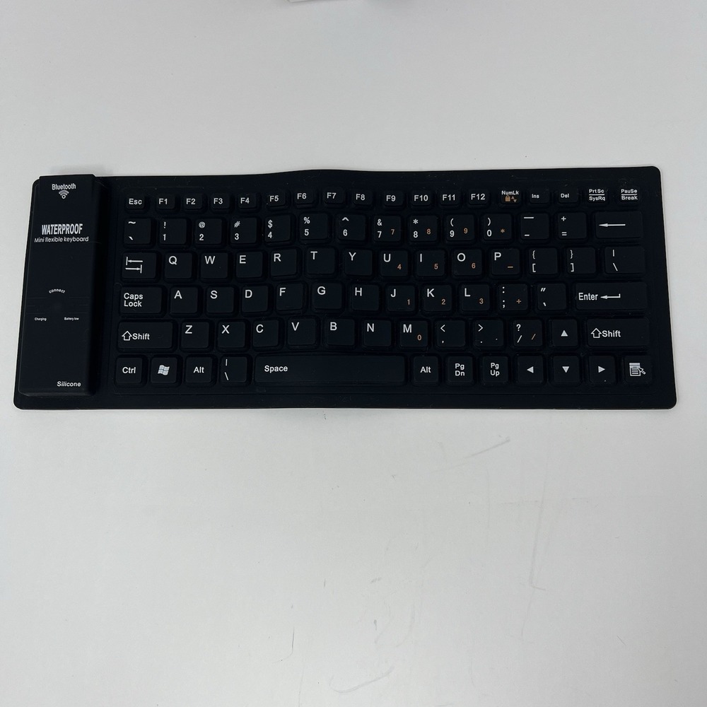 Flexible Silicone Waterproof Keyboard Bluetooth Portable and Foldable